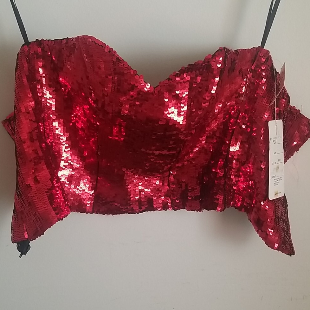 Sequin red corset size #4